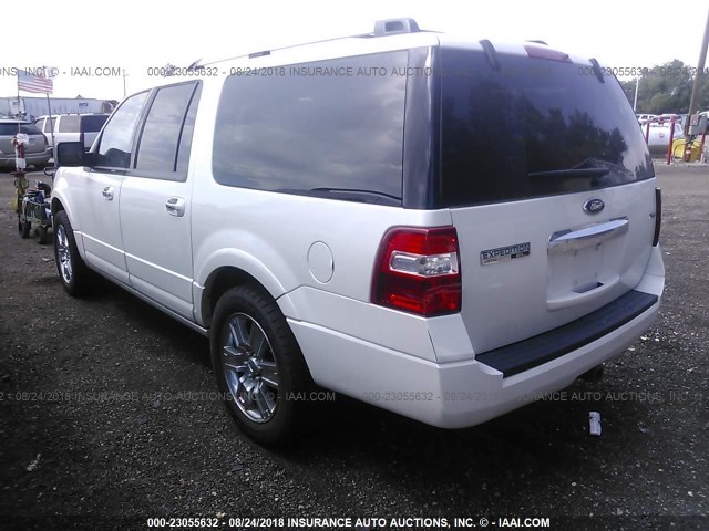 1FMJK2A52AEB70963 - 2010 FORD EXPEDITION EL LIMITED WHITE photo 3