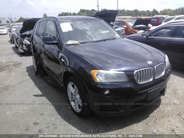 5UXWX7C56E0E77918 - 2014 BMW X3 XDRIVE35I BLACK photo 1