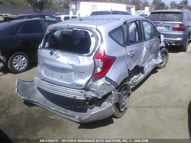 3N1CE2CP1FL373498 - 2015 NISSAN VERSA NOTE S/S PLUS/SV/SL/SR SILVER photo 4