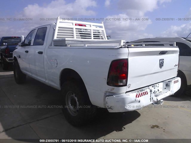 3D7TT2CT6AG116988 - 2010 DODGE RAM 2500 WHITE photo 3