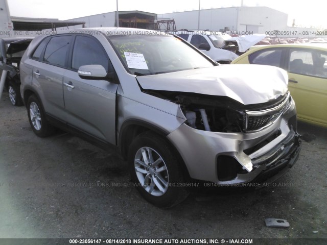 5XYKT3A62FG612272 - 2015 KIA SORENTO LX SILVER photo 1