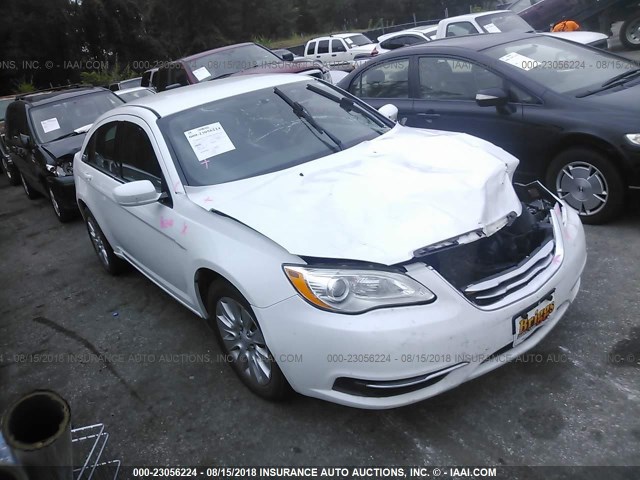 1C3CCBAB3EN208193 - 2014 CHRYSLER 200 LX WHITE photo 1