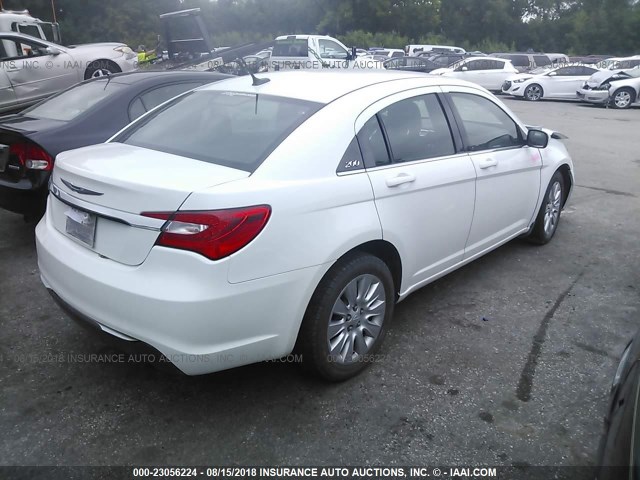 1C3CCBAB3EN208193 - 2014 CHRYSLER 200 LX WHITE photo 4