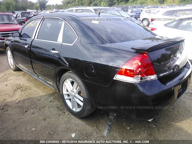 2G1WC5E32D1202178 - 2013 CHEVROLET IMPALA LTZ BLACK photo 3