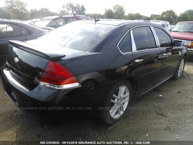 2G1WC5E32D1202178 - 2013 CHEVROLET IMPALA LTZ BLACK photo 4