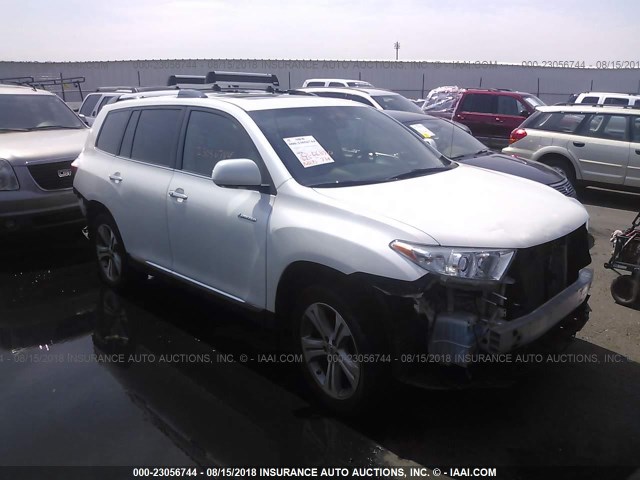 5TDDK3EH7DS261401 - 2013 TOYOTA HIGHLANDER LIMITED WHITE photo 1