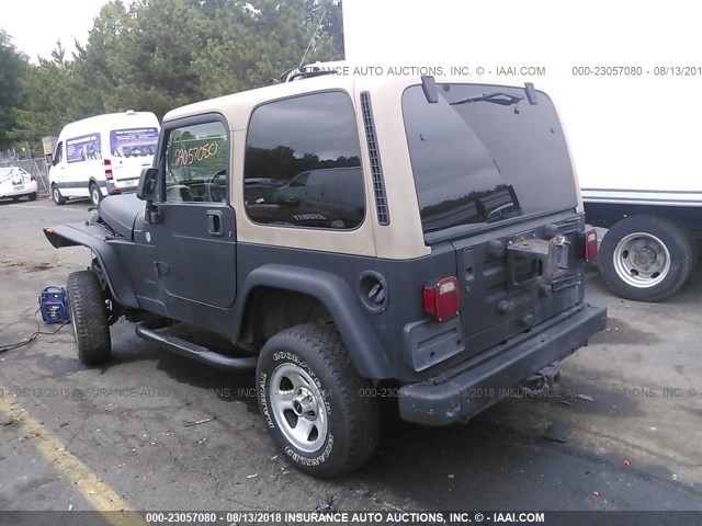 1J4FA49SX1P303146 - 2001 JEEP WRANGLER / TJ SPORT BLACK photo 3