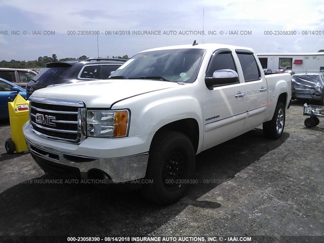 3GTP1VE07DG171833 - 2013 GMC SIERRA C1500 SLE WHITE photo 2