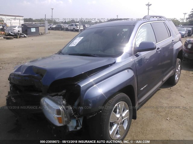 2GKFLWEK4E6174266 - 2014 GMC TERRAIN SLE BLUE photo 2