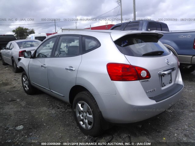 JN8AS5MV1DW609722 - 2013 NISSAN ROGUE S/SV SILVER photo 3