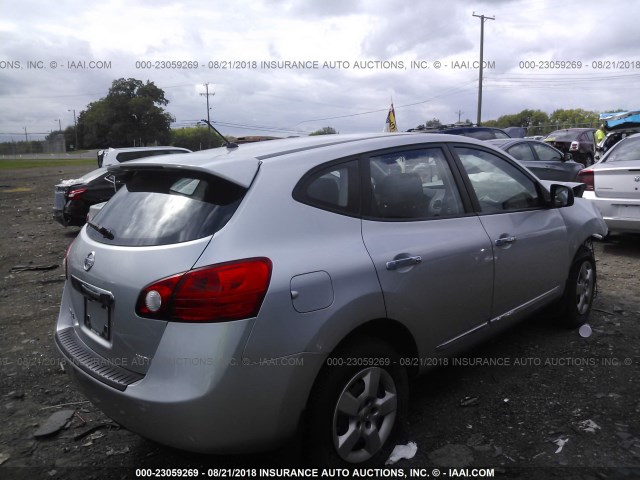 JN8AS5MV1DW609722 - 2013 NISSAN ROGUE S/SV SILVER photo 4