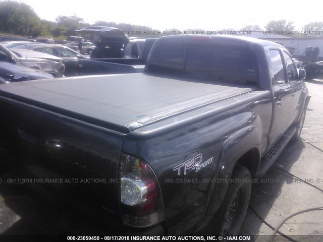 3TMMU4FN4BM028223 - 2011 TOYOTA TACOMA DOUBLE CAB LONG BED GRAY photo 4