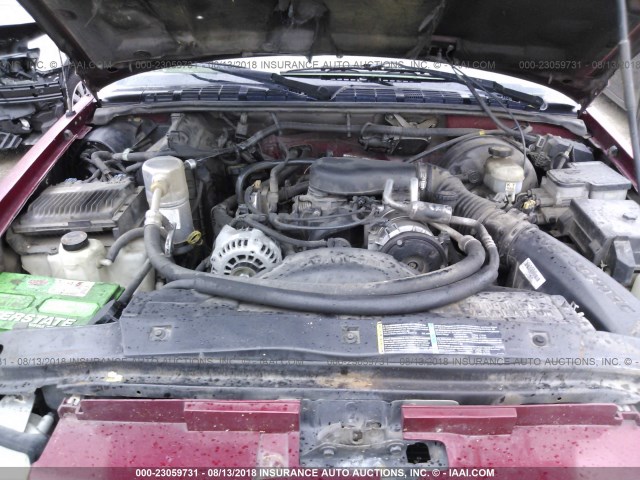 1GTCS19XXXK514661 - 1999 GMC SONOMA RED photo 10