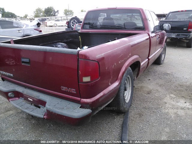 1GTCS19XXXK514661 - 1999 GMC SONOMA RED photo 4