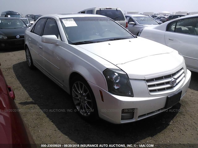 1G6DP577870132658 - 2007 CADILLAC CTS HI FEATURE V6 WHITE photo 1