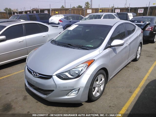 5NPDH4AE8DH333003 - 2013 HYUNDAI ELANTRA GLS/LIMITED GRAY photo 2