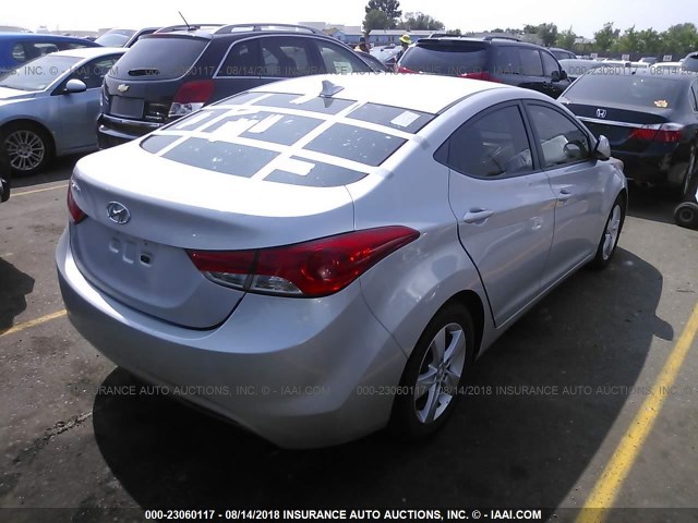 5NPDH4AE8DH333003 - 2013 HYUNDAI ELANTRA GLS/LIMITED GRAY photo 4