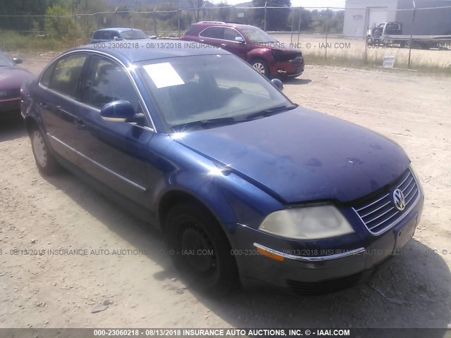 WVWMD63B14P246204 - 2004 VOLKSWAGEN PASSAT GL BLUE photo 1