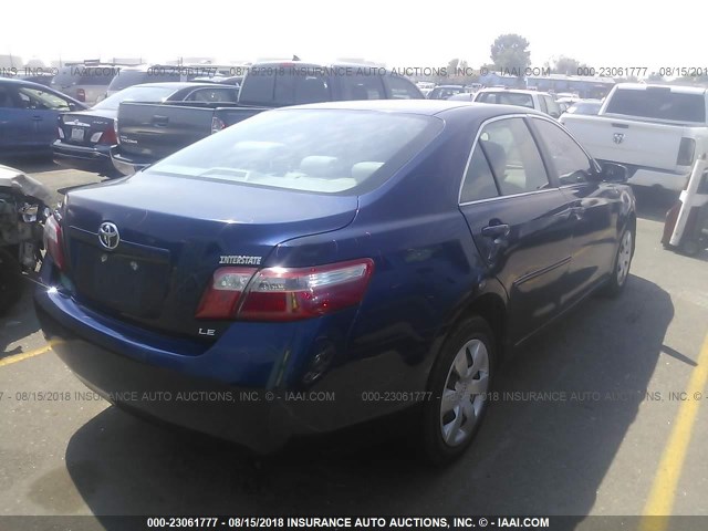 4T1BE46KX9U341174 - 2009 TOYOTA CAMRY SE/LE/XLE BLUE photo 4