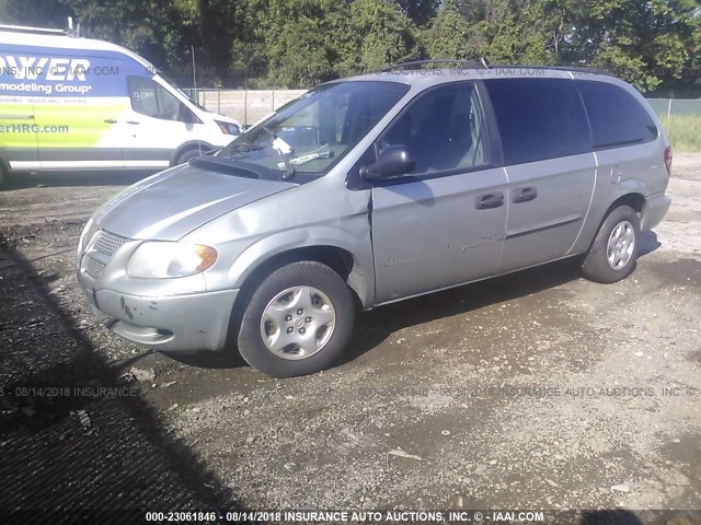 1D4GP24323B205938 - 2003 DODGE GRAND CARAVAN SE SILVER photo 2