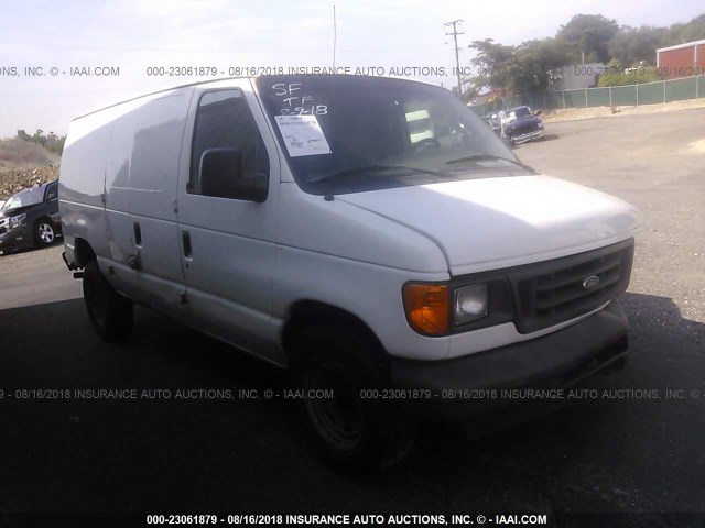 1FTRE14W06HA01740 - 2006 FORD ECONOLINE E150 VAN WHITE photo 1