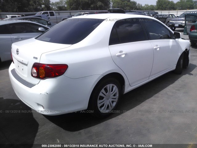 2T1BU40EX9C129690 - 2009 TOYOTA COROLLA S/LE/XLE WHITE photo 4