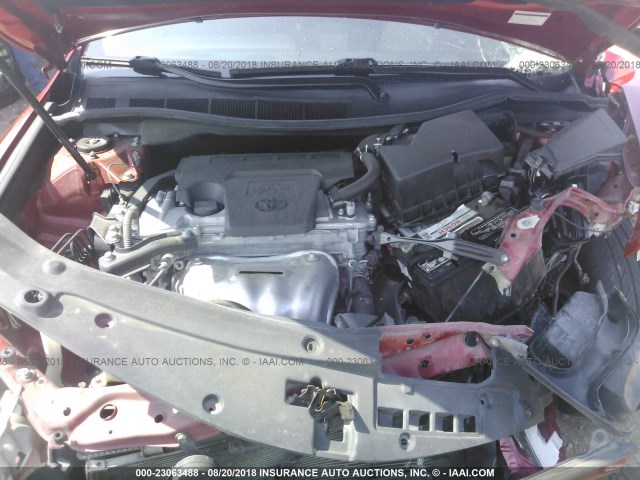 4T1BF1FK0CU534081 - 2012 TOYOTA CAMRY SE/LE/XLE RED photo 10