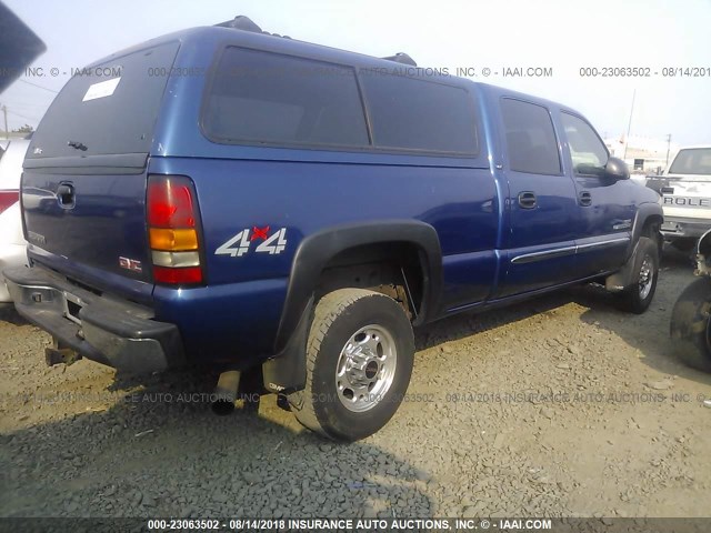 1GTHK23174F128932 - 2004 GMC SIERRA K2500 HEAVY DUTY BLUE photo 4