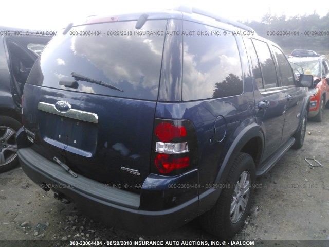 1FMEU73E57UB33457 - 2007 FORD EXPLORER XLT BLUE photo 4