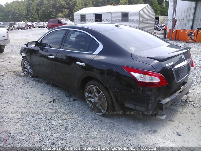 1N4AA5AP3AC872169 - 2010 NISSAN MAXIMA S/SV BLACK photo 3