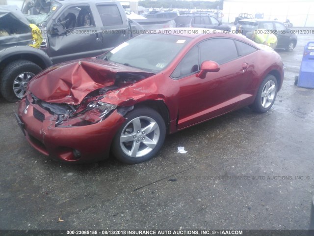 4A3AK24F08E010161 - 2008 MITSUBISHI ECLIPSE GS RED photo 2