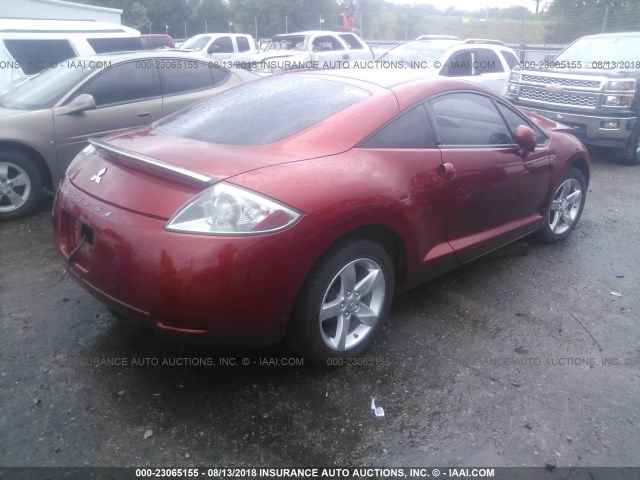 4A3AK24F08E010161 - 2008 MITSUBISHI ECLIPSE GS RED photo 4