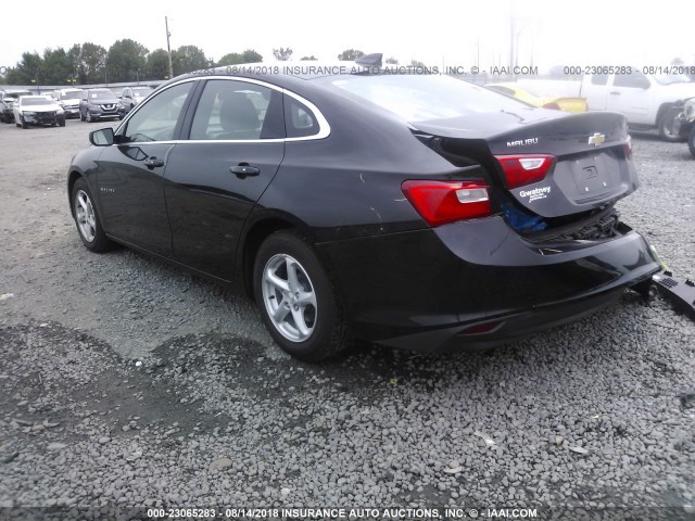 1G1ZB5ST5GF256348 - 2016 CHEVROLET MALIBU LS 黑色 照片 3