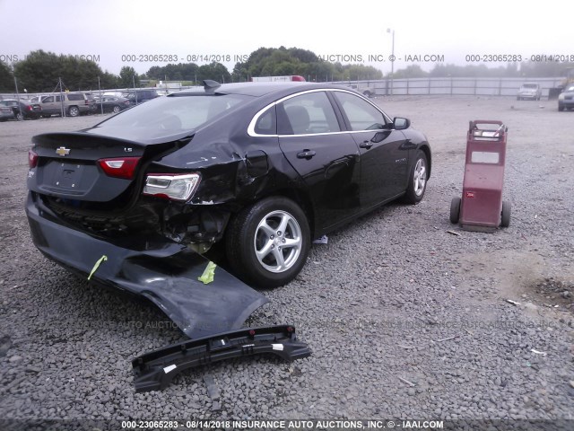 1G1ZB5ST5GF256348 - 2016 CHEVROLET MALIBU LS 黑色 照片 4