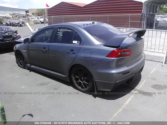 JA3AW56V18U050895 - 2008 MITSUBISHI LANCER EVOLUTION MR GRAY photo 3