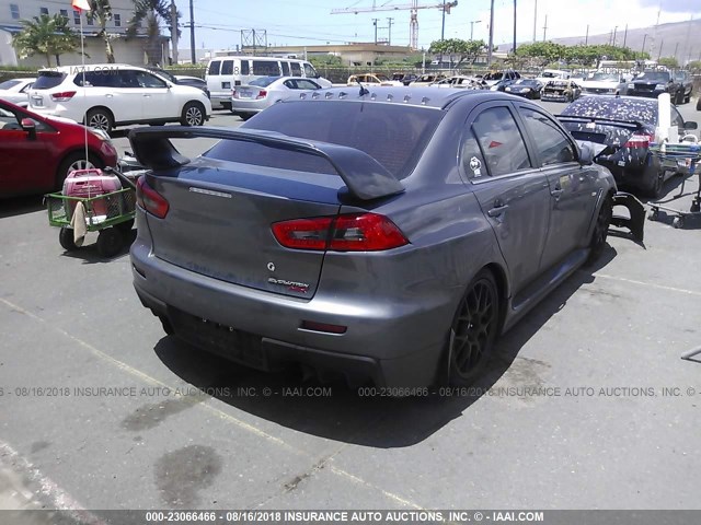 JA3AW56V18U050895 - 2008 MITSUBISHI LANCER EVOLUTION MR GRAY photo 4