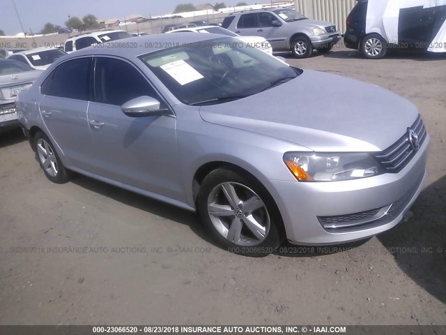 1VWBP7A33CC056343 - 2012 VOLKSWAGEN PASSAT SE SILVER photo 1