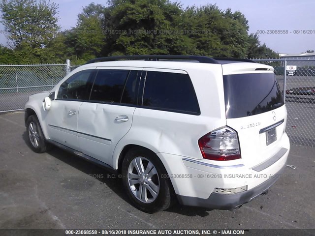 4JGBF22E08A425408 - 2008 MERCEDES-BENZ GL 320 CDI WHITE photo 3