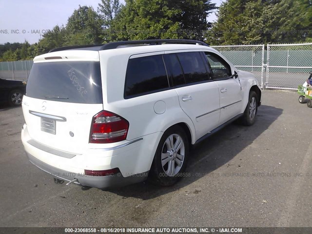 4JGBF22E08A425408 - 2008 MERCEDES-BENZ GL 320 CDI WHITE photo 4