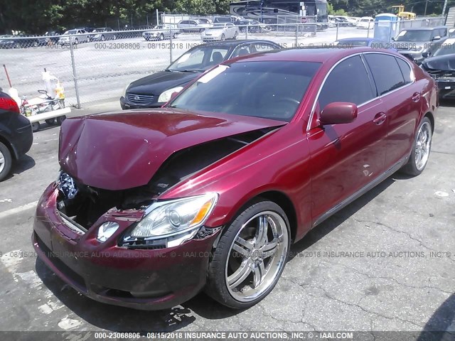 JTHCH96S360011522 - 2006 LEXUS GS GENERATION 200 300 RED photo 2