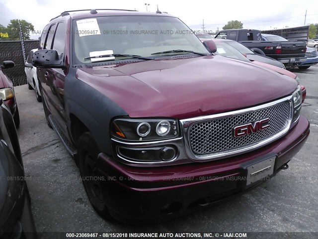 1GKEK63U45J131858 - 2005 GMC YUKON DENALI MAROON photo 1