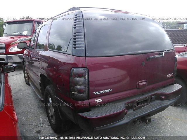 1GKEK63U45J131858 - 2005 GMC YUKON DENALI MAROON photo 3