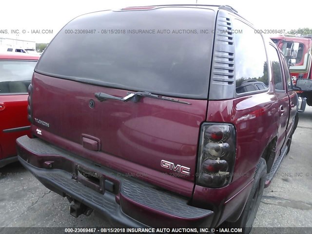 1GKEK63U45J131858 - 2005 GMC YUKON DENALI MAROON photo 4