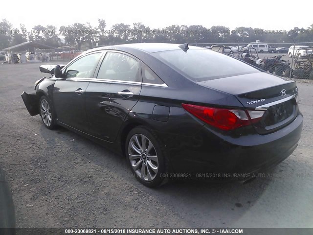 5NPEC4AB9DH535910 - 2013 HYUNDAI SONATA SE/LIMITED BLACK photo 3