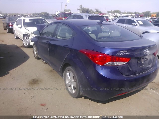 5NPDH4AE0DH151571 - 2013 HYUNDAI ELANTRA GLS/LIMITED BLUE photo 3