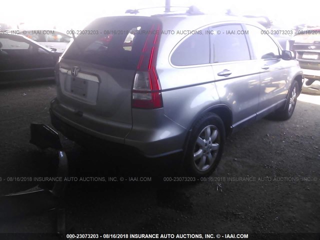 JHLRE38747C001210 - 2007 HONDA CR-V EXL GRAY photo 4