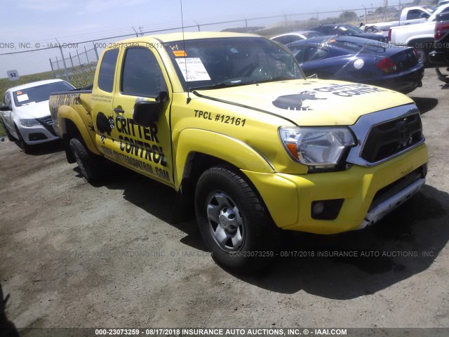 5TFTU4GN5DX040453 - 2013 TOYOTA TACOMA PRERUNNER ACCESS CAB YELLOW photo 1