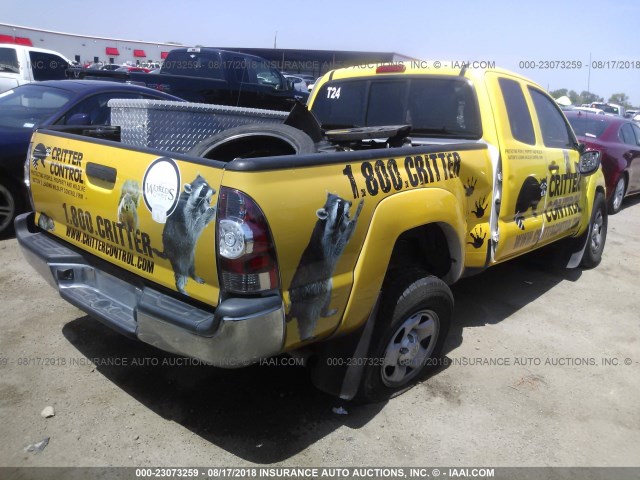 5TFTU4GN5DX040453 - 2013 TOYOTA TACOMA PRERUNNER ACCESS CAB YELLOW photo 4