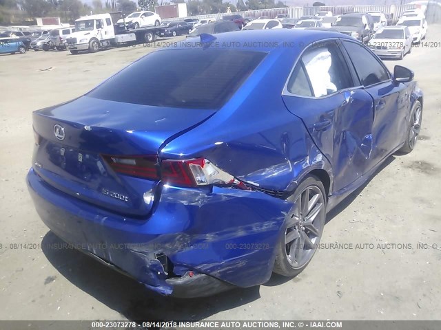 JTHBA1D25G5017931 - 2016 LEXUS IS 200T BLUE photo 4