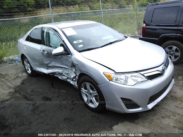 4T1BD1FK1DU079314 - 2013 TOYOTA CAMRY HYBRID/LE/XLE SILVER photo 1